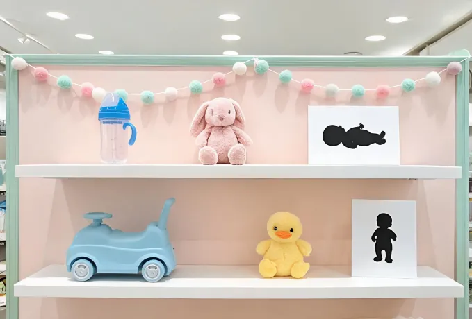 Baby shower and toddler gifting display